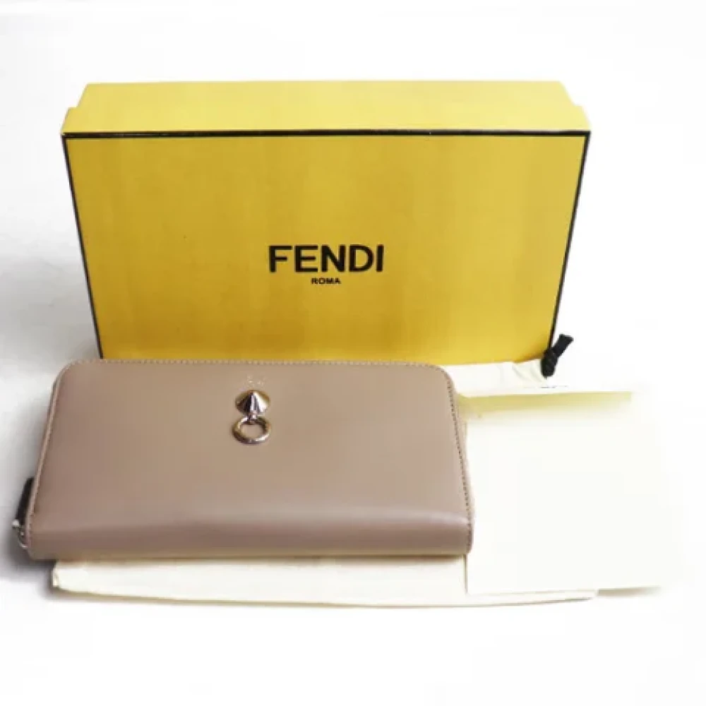 Fendi Vintage Pre-owned Leather wallets Gray Dames