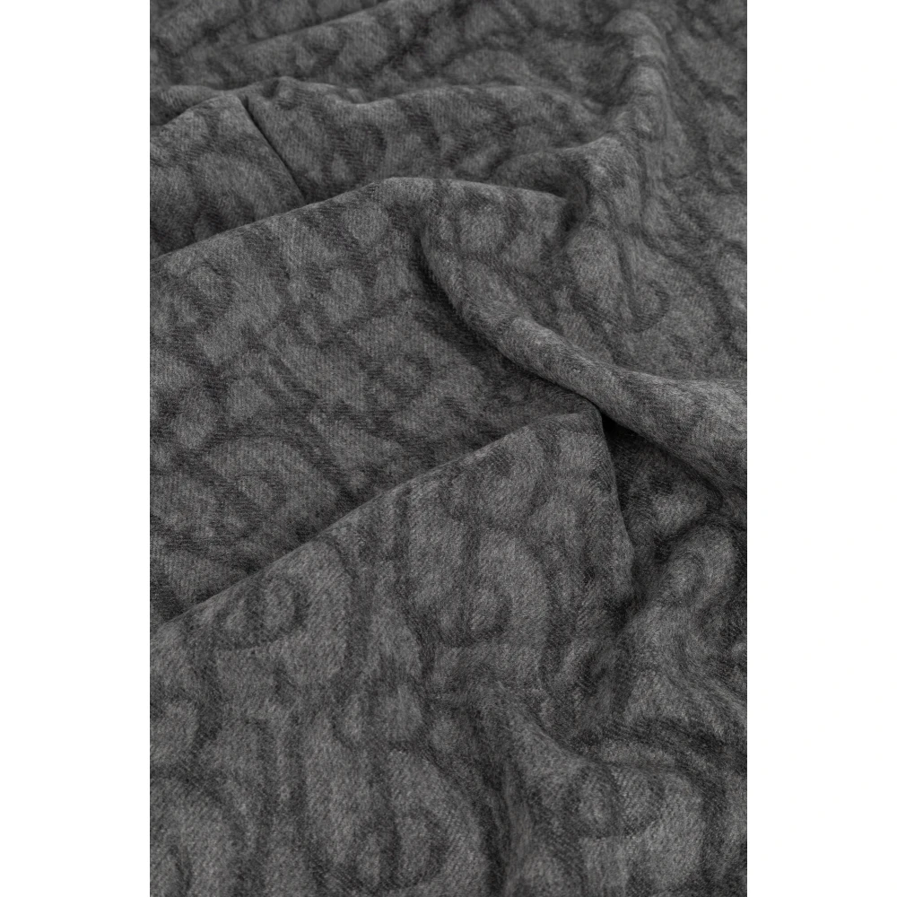 Burberry Kasjmier sjaal met franjes Gray Unisex