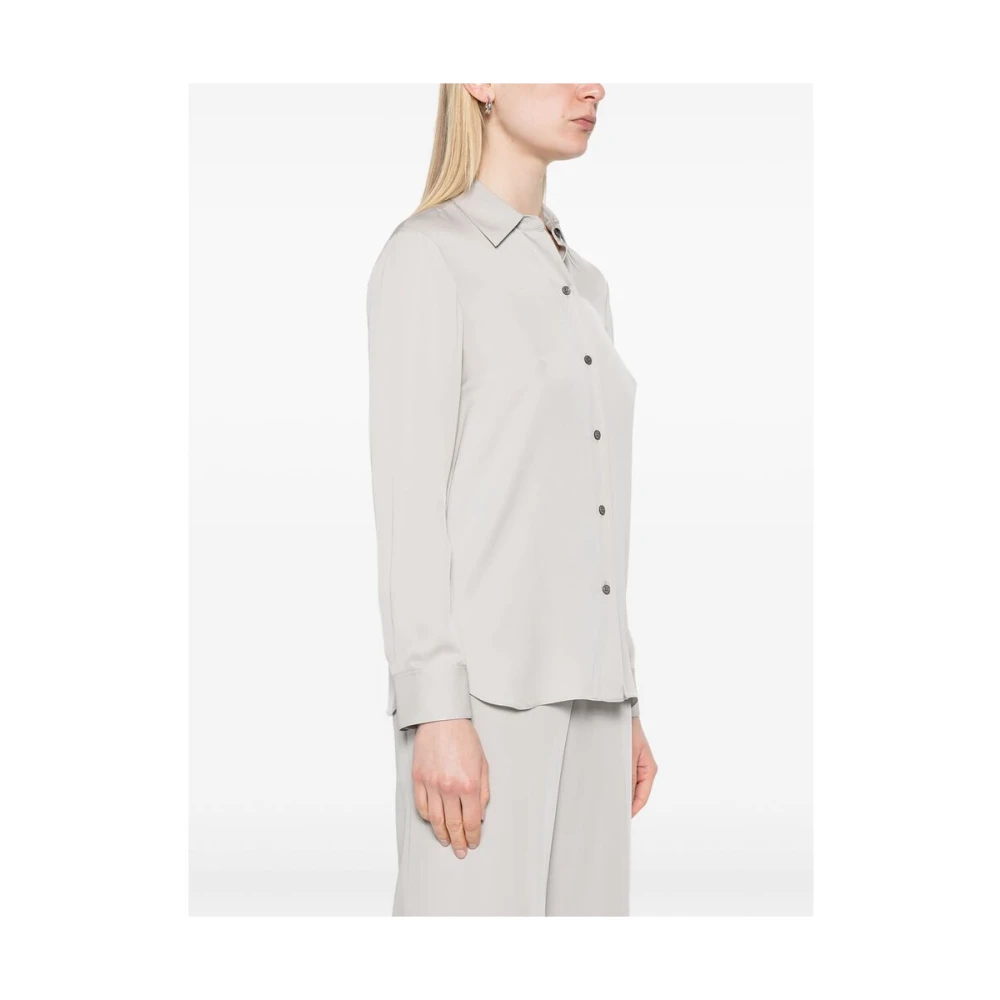 Theory Klassieke Grijze Button-Up Overhemd Gray Dames
