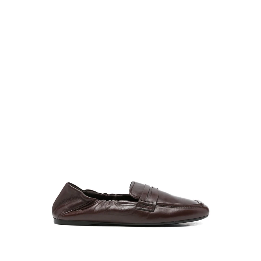 Guglielmo Rotta Vrouw Bruin Satin Camoscio Loafer