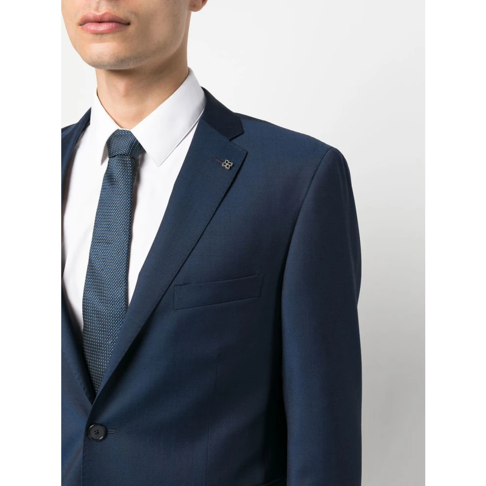 Tagliatore Single Breasted Suits Blue Heren