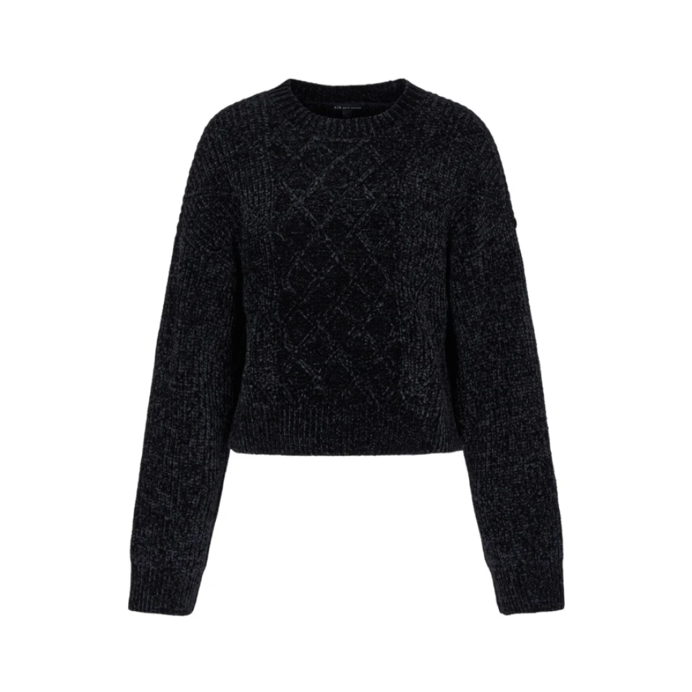 Armani Exchange Vrouw Zwart Round-Neck Knitwear