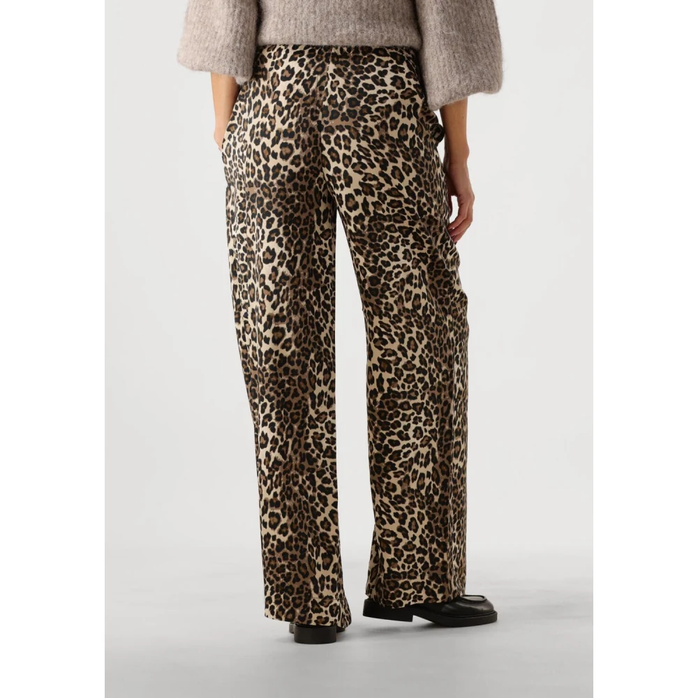 Modström Luipaardprint Broek voor Vrouwen Brown Dames