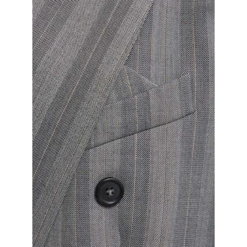 SPORTMAX Grijze Blazer Jas Dubbele Rij Knopen Gray Dames