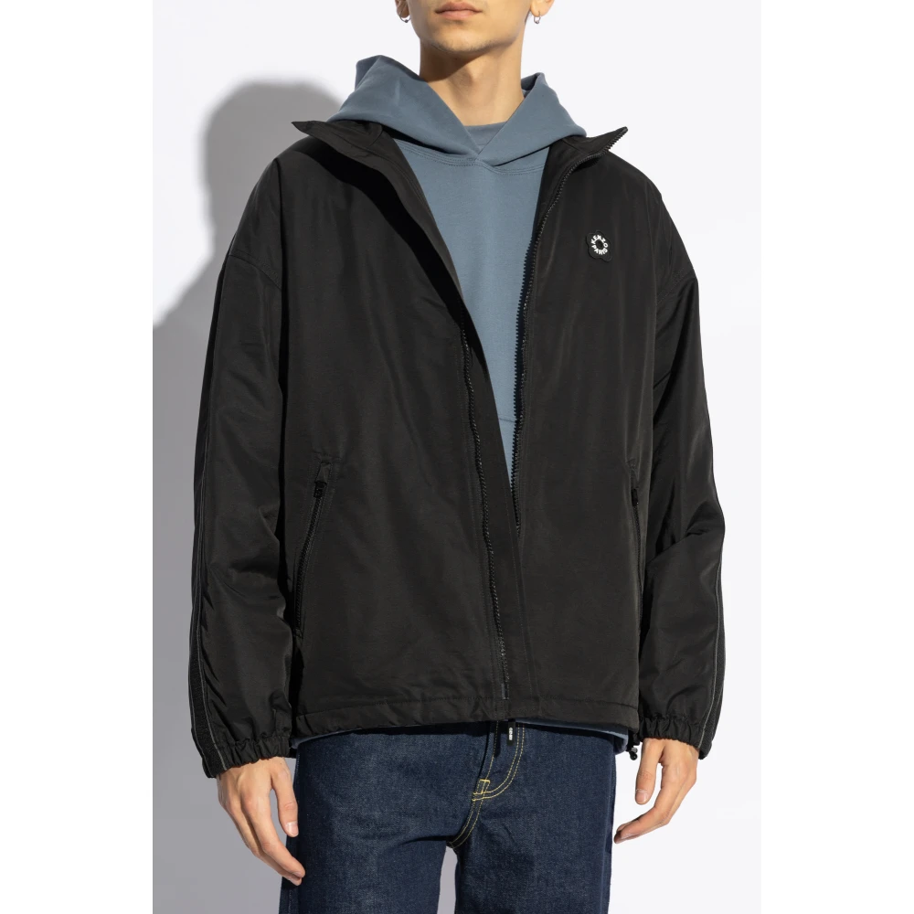 Kenzo Staande Kraag Jas Black Heren