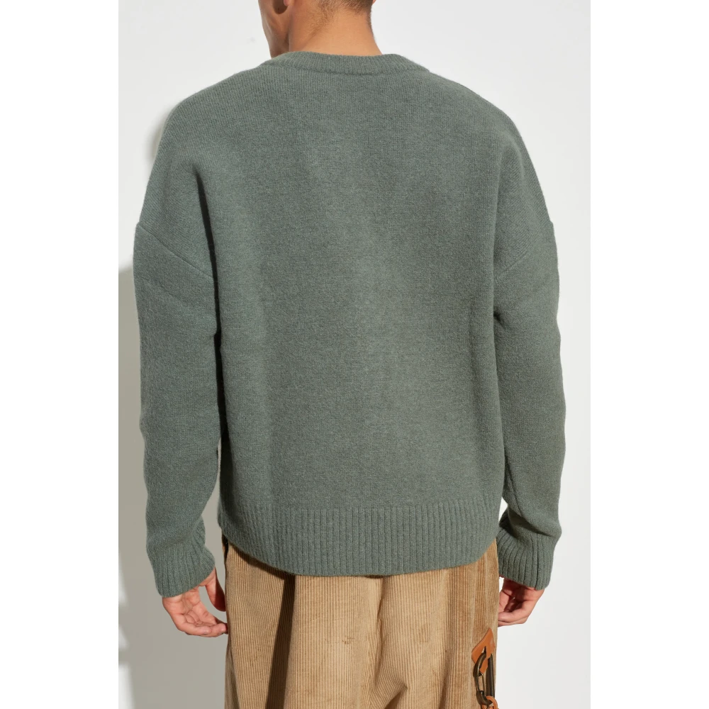 Ami Paris Cardigan met logo Green Heren