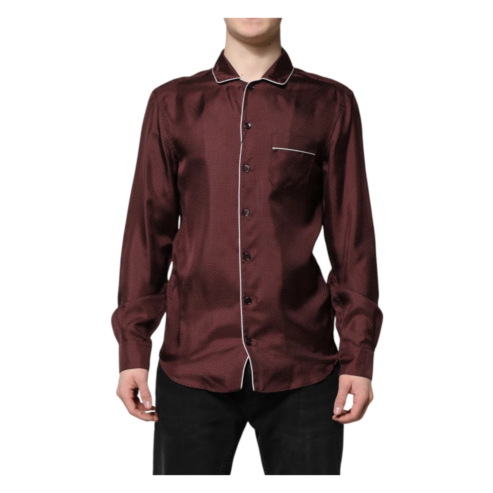 Dolce & Gabbana Men's Red Casual Shirts, 2XL, Casual Shirt