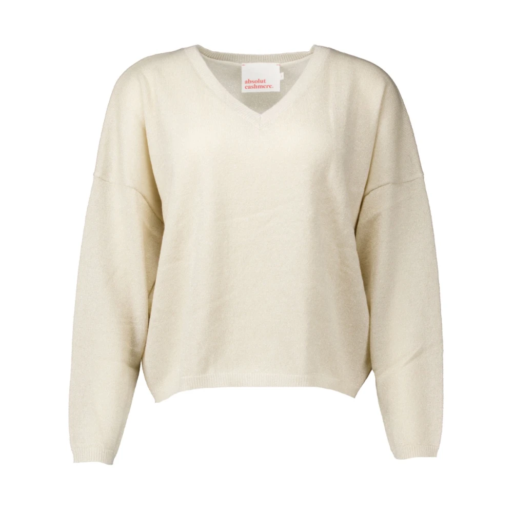 Absolut Cashmere Creme Alicia Glitter Sweater Beige Dames