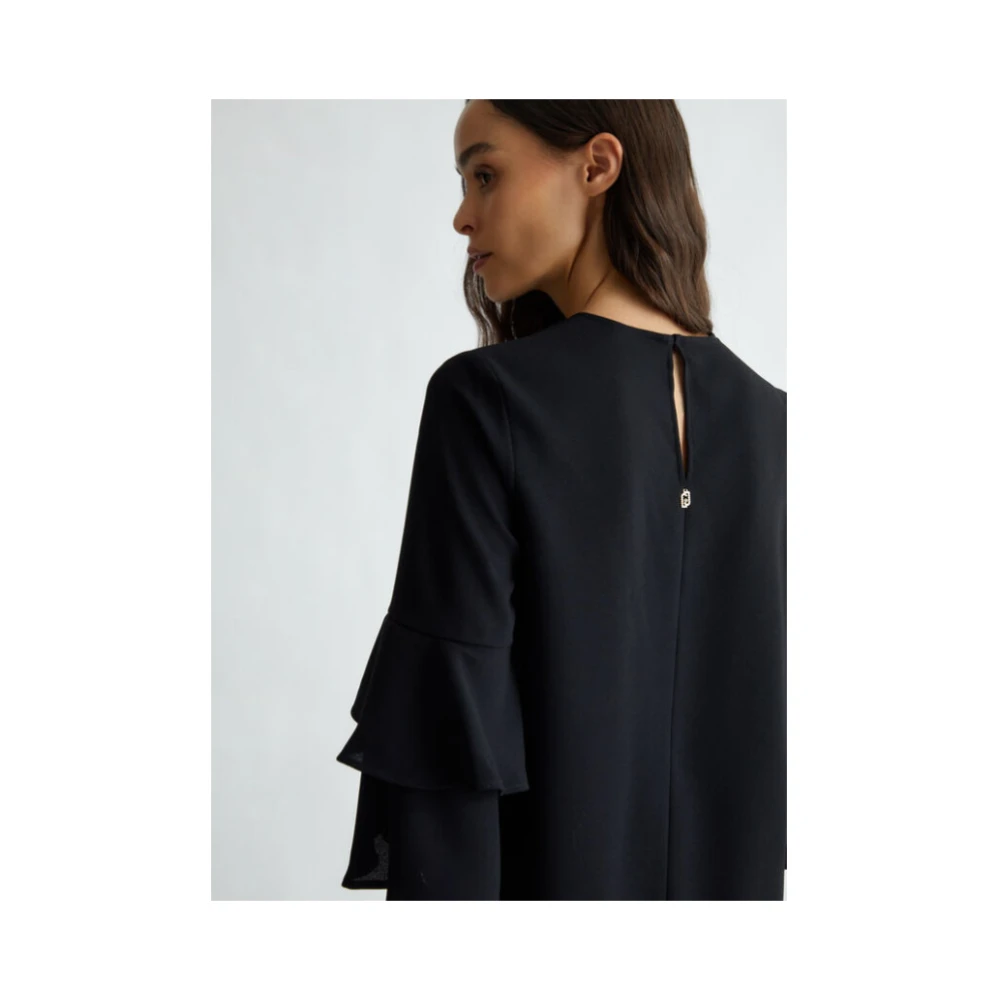 Liu Jo Stretch Crepe Jurk Black Dames