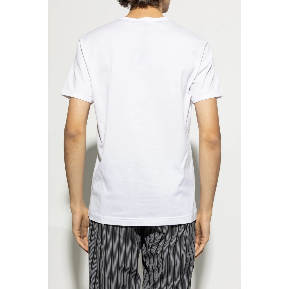 Dolce & Gabbana V-hals T-shirt White Heren