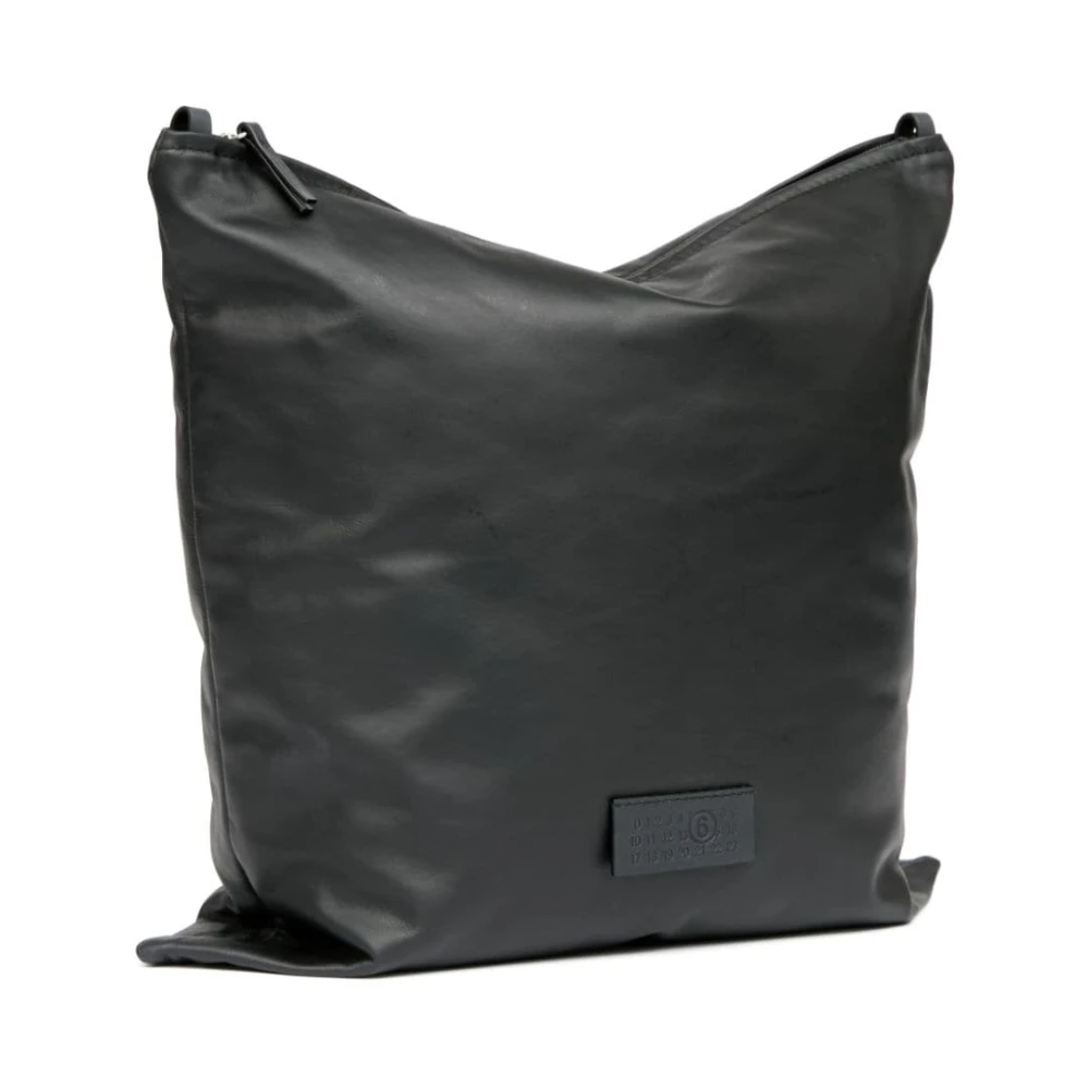 MM6 Maison Margiela Pillow Smooth Leder Tote Bag Black Dames