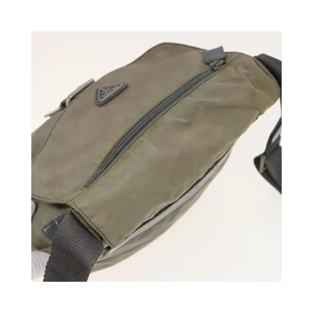 Prada Vintage Pre-owned Nylon prada-bags Beige Dames