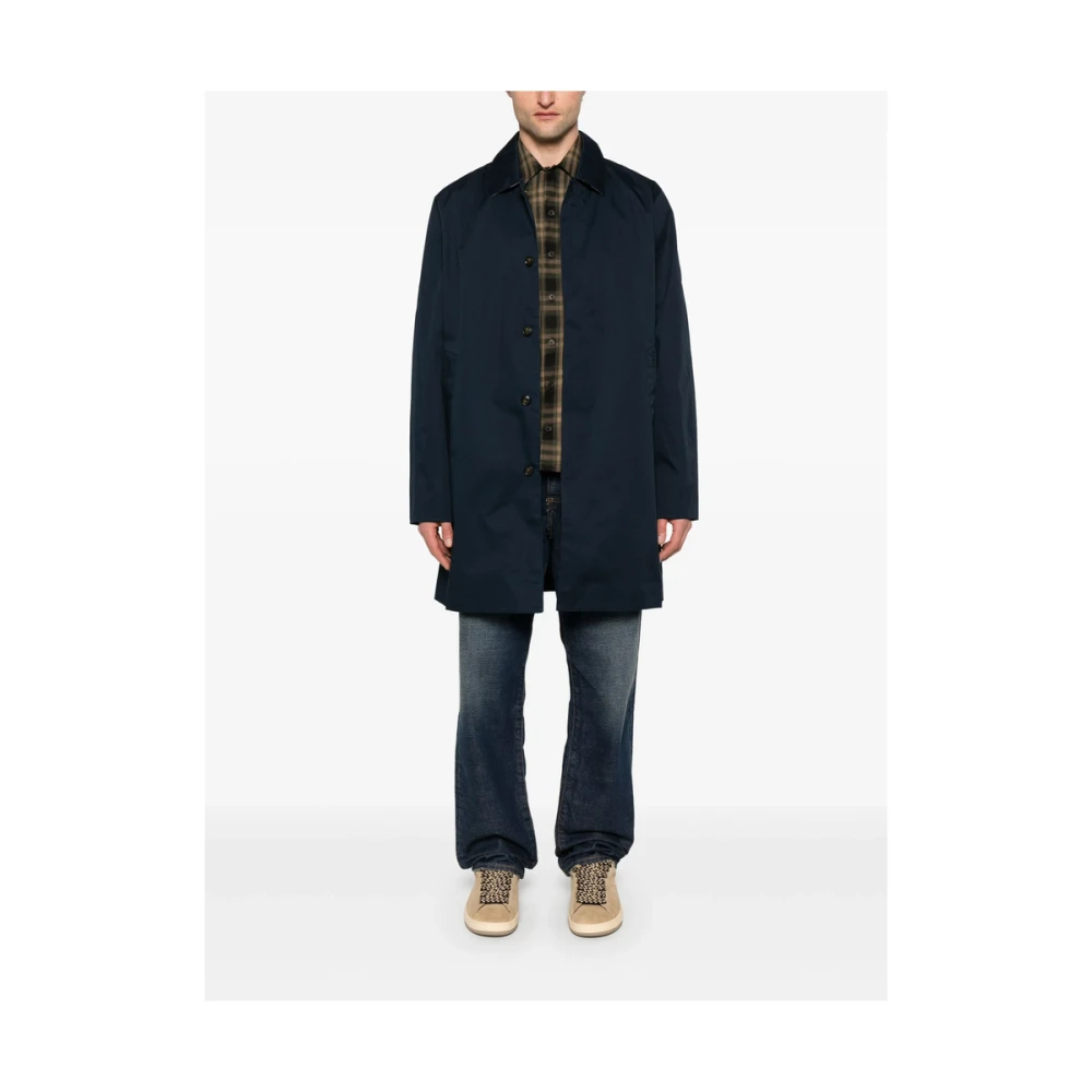 Barbour Navy Blue Buitenkleding met Lange Mouwen Blue Heren