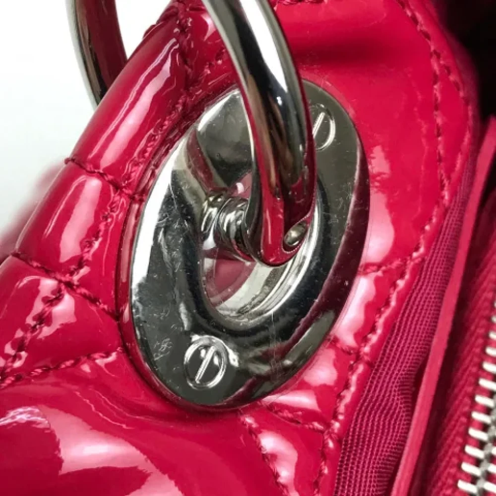 Dior Vintage Pre-owned Leather dior-bags Pink Dames