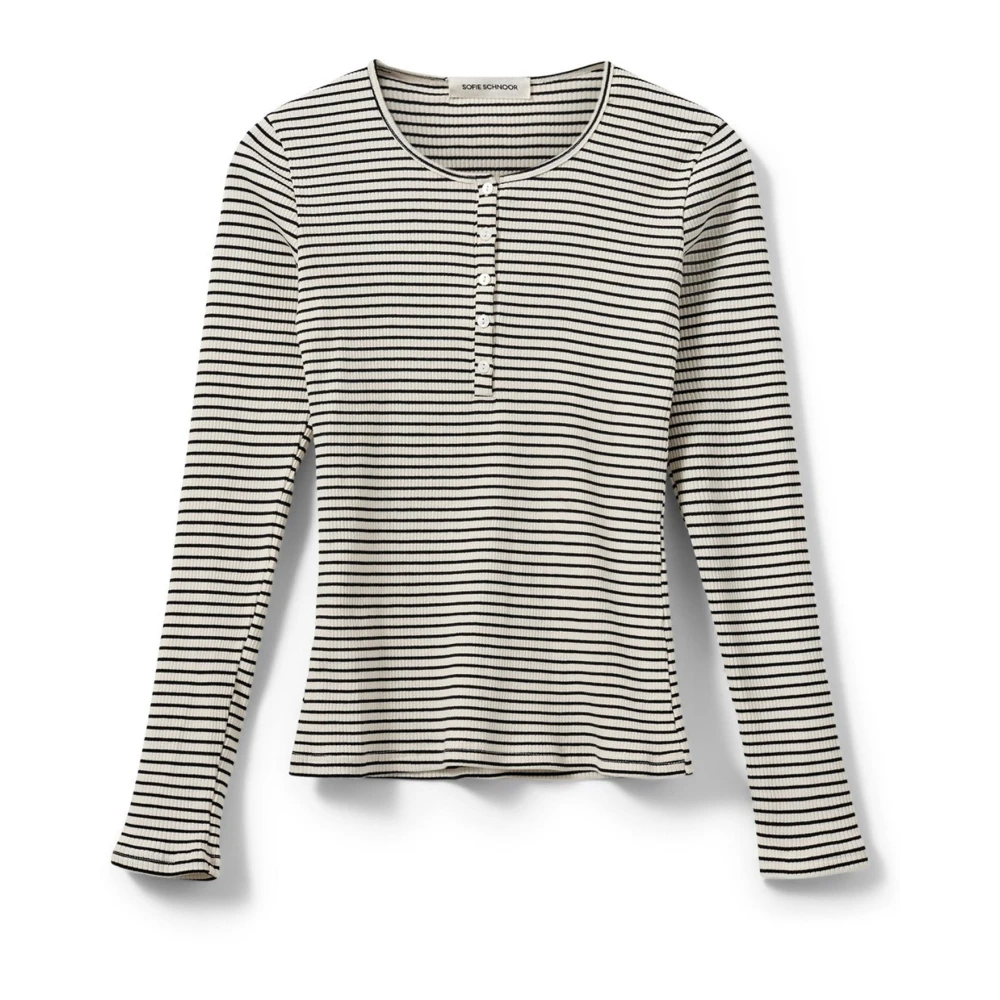 Sofie Schnoor Black Striped Long Sleeve Tee - Female - Long Sleeve T-Shirts - M - Tops