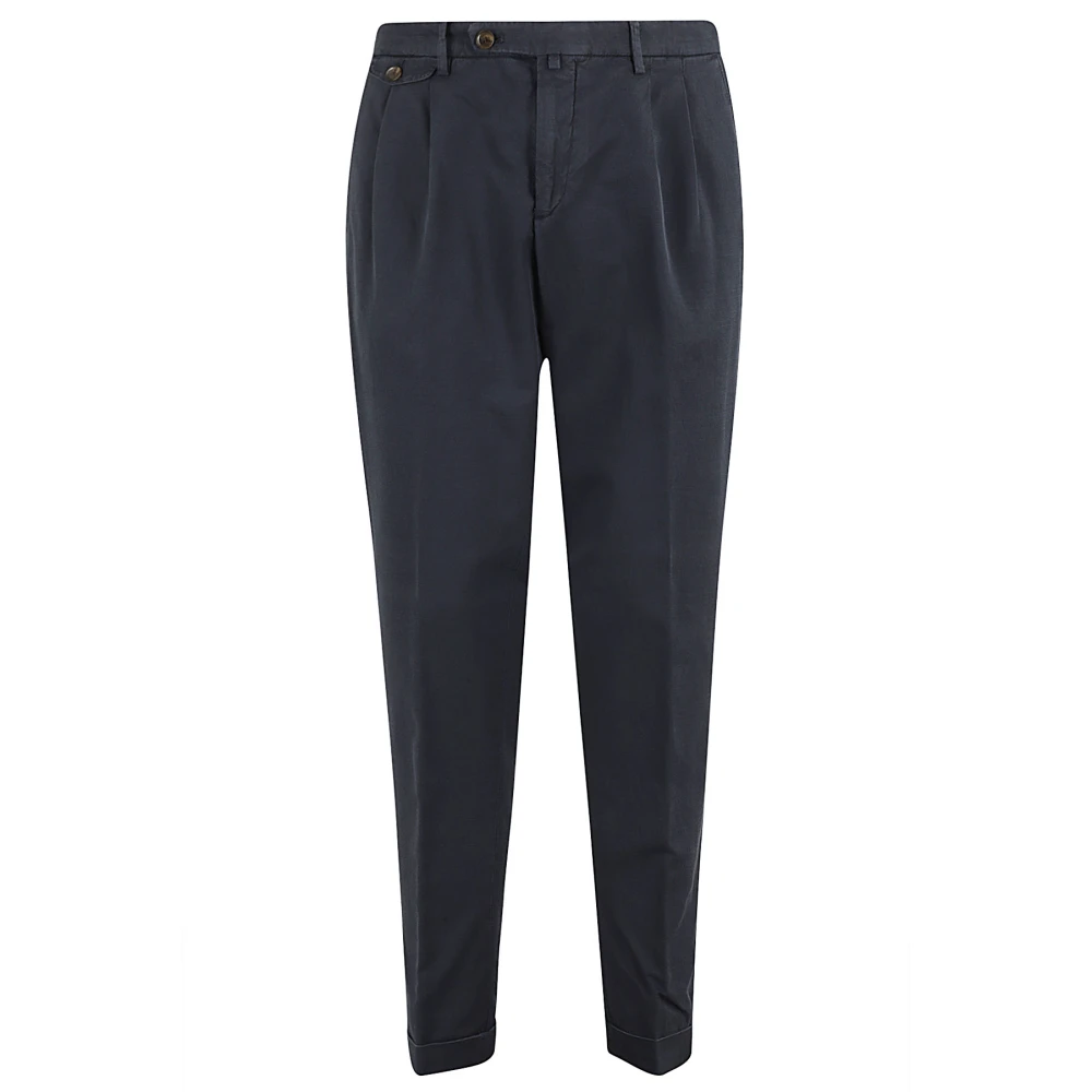 Briglia Katoen Linnen Plooi Broek Blue Heren