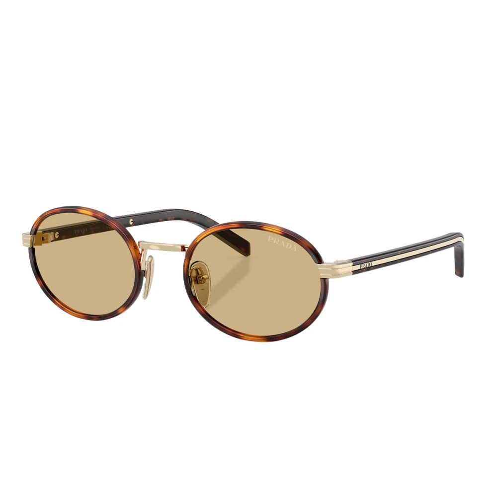 Prada Unisex Brown Pr B56s Oval Sunglasses - Sunglasses - 52 Mm - Accessories