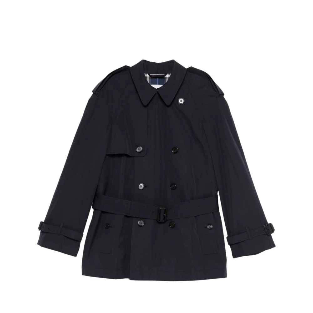 Burberry Men's Blue Cappotto Doppiopetto - Trench Coats - L - Coats