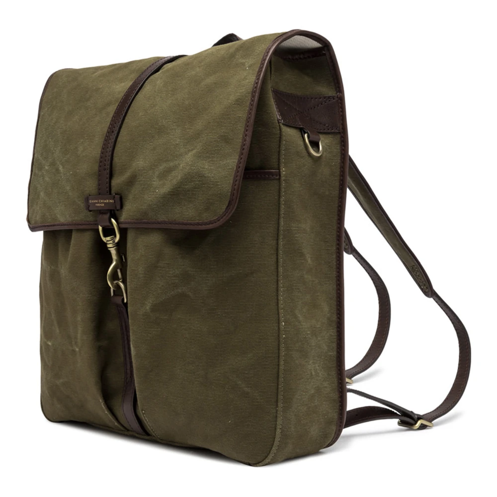 Gianni Chiarini Militaire Stijl Tas in Berlijn Green Heren