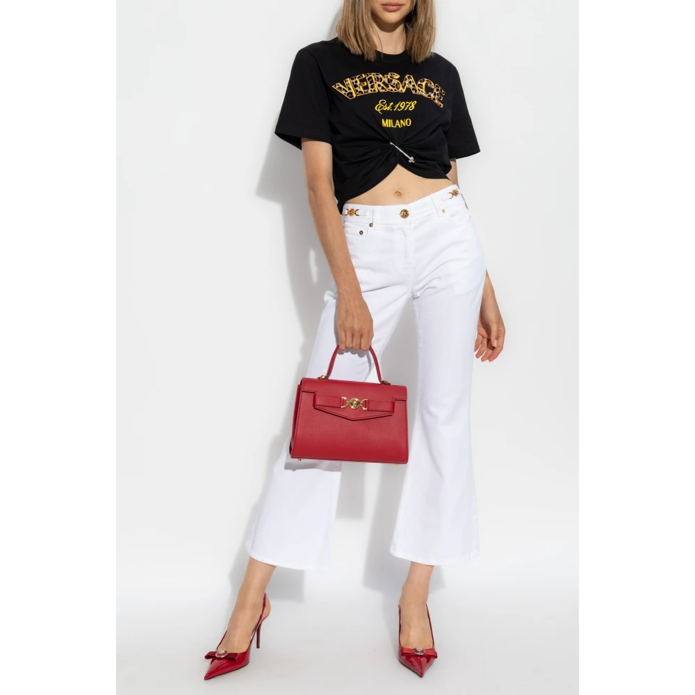 Versace T-shirt met applicatie Black Dames