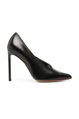 black-leather-asymmetric-pumps
