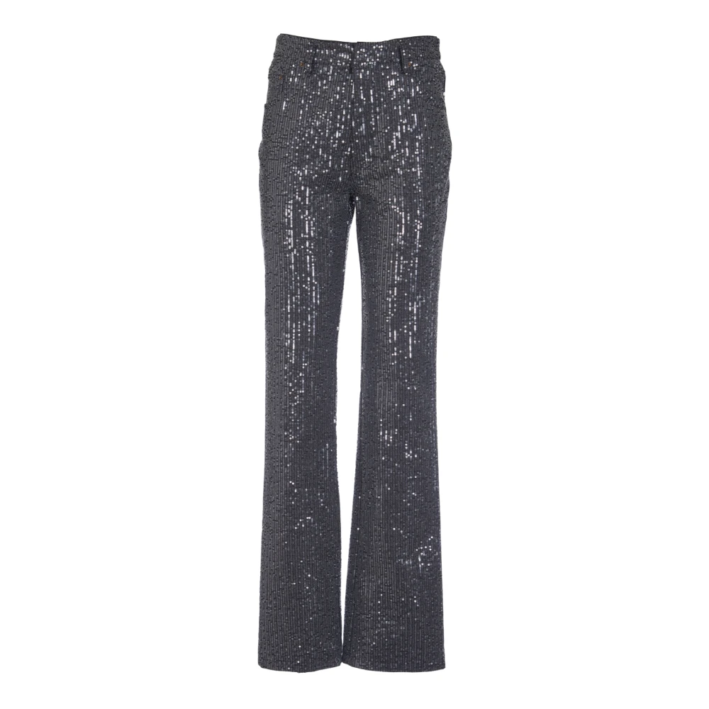 Rotate Birger Christensen Wijde broek Black Dames