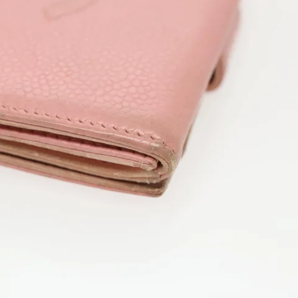 Chanel Vintage Pre-owned Leather wallets Pink Dames