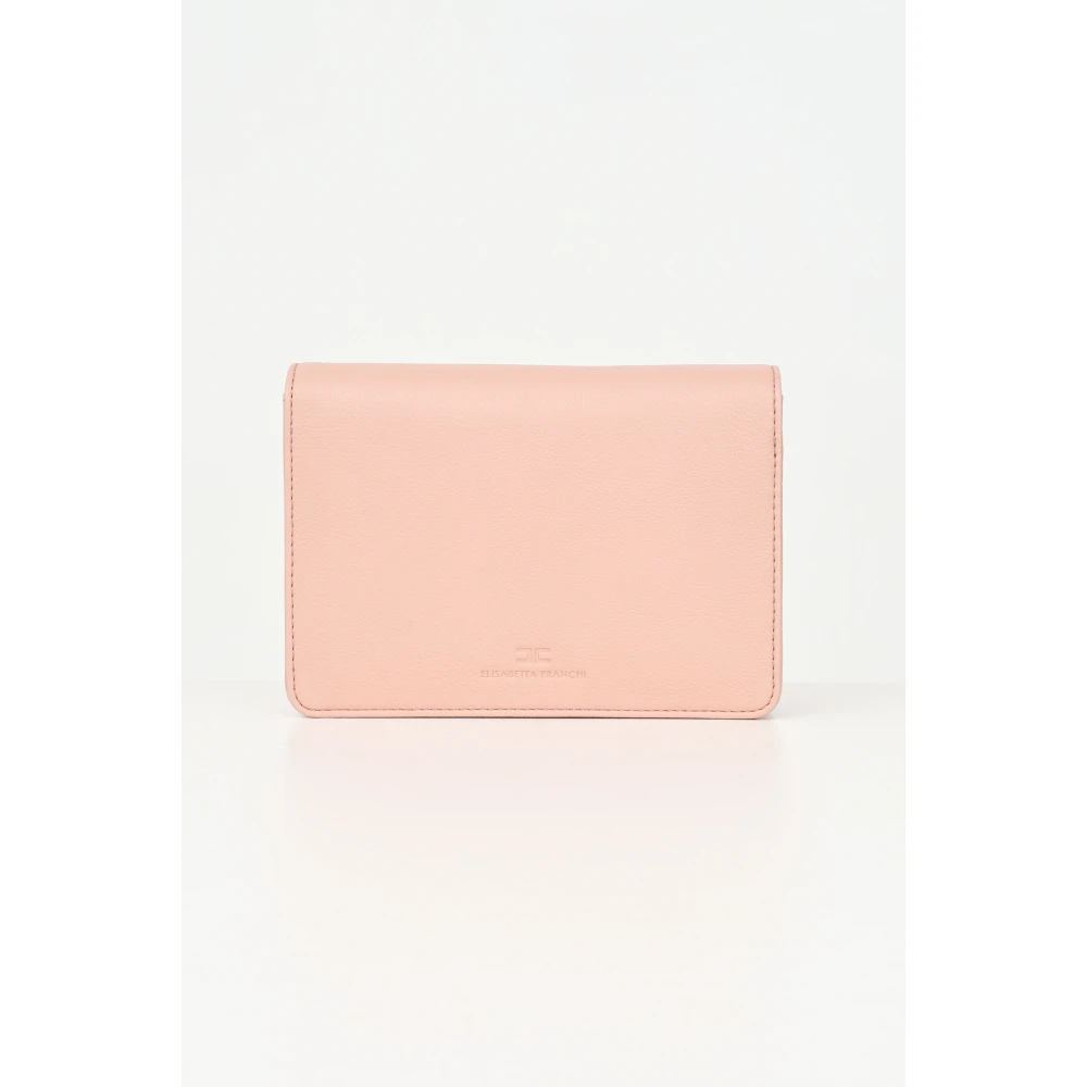 Elisabetta Franchi Vleeskleurige schoudertas met ketting Pink Dames