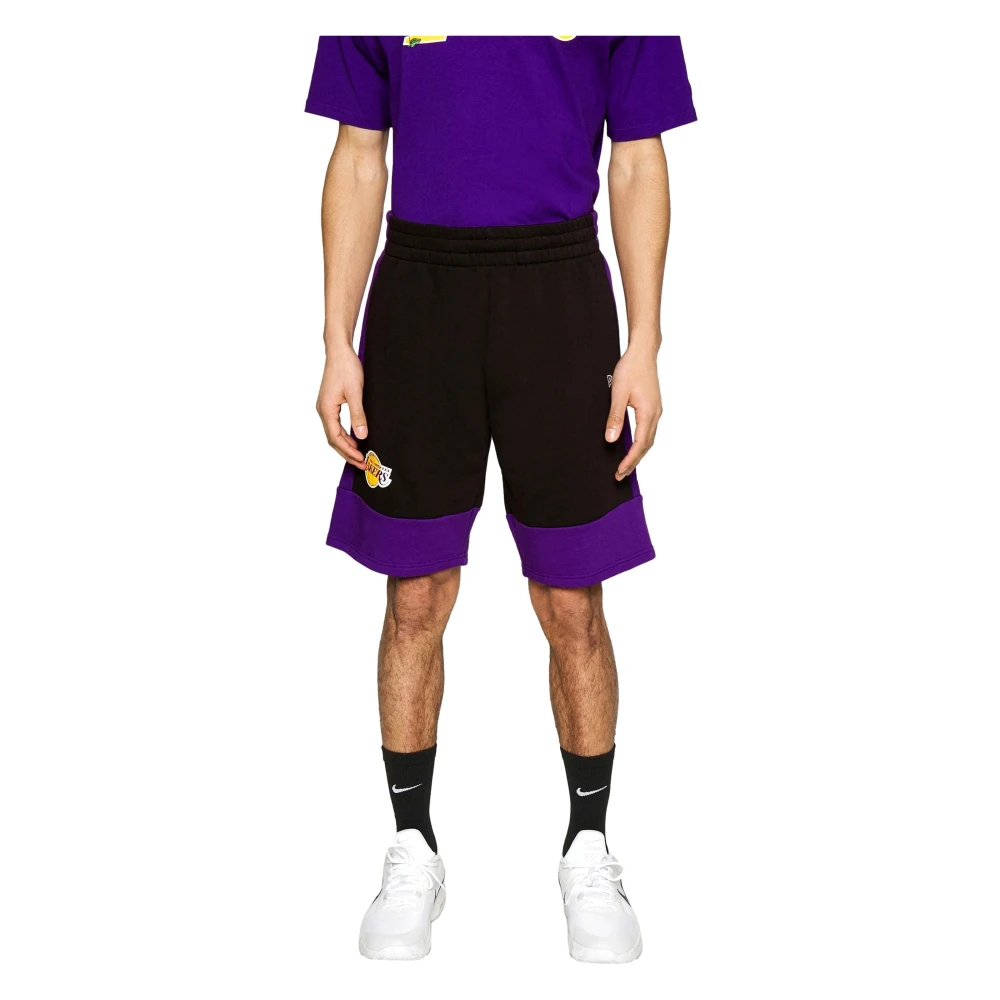 new era Lakers NBA Kleurblok Shorts Black Heren