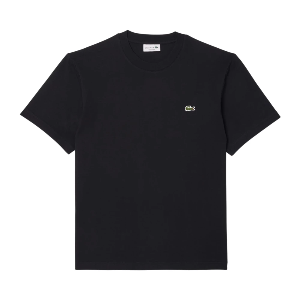 Lacoste Men's Black T-Shirts, Xs, Cotton T-Shirt