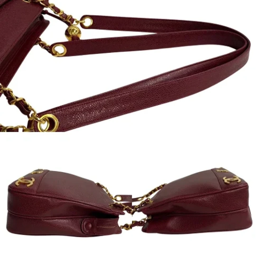 Chanel Vintage Pre-owned Leather totes Red Dames
