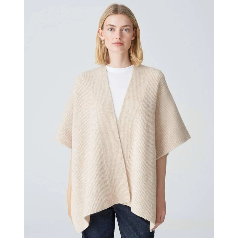 Opus Elegant Shawl Cape Brown Dames