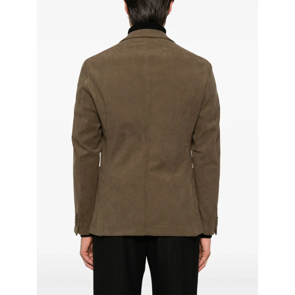 Hugo Boss Ribfluwelen jas met 2 knopen Green Heren