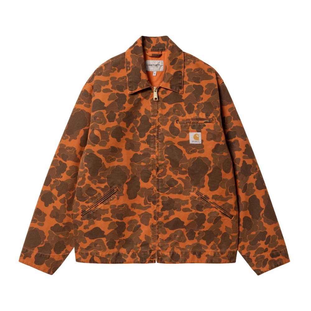 Carhartt WIP Camouflage Canvas Detroit Jack Oranje Orange Heren