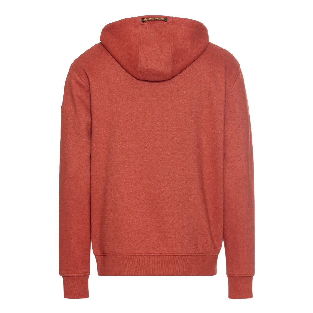 camel active Hoodie van katoenmix Red Heren