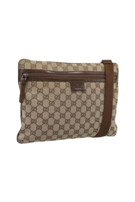 Pre-owned Vintage GG Canvas Axelremsväska