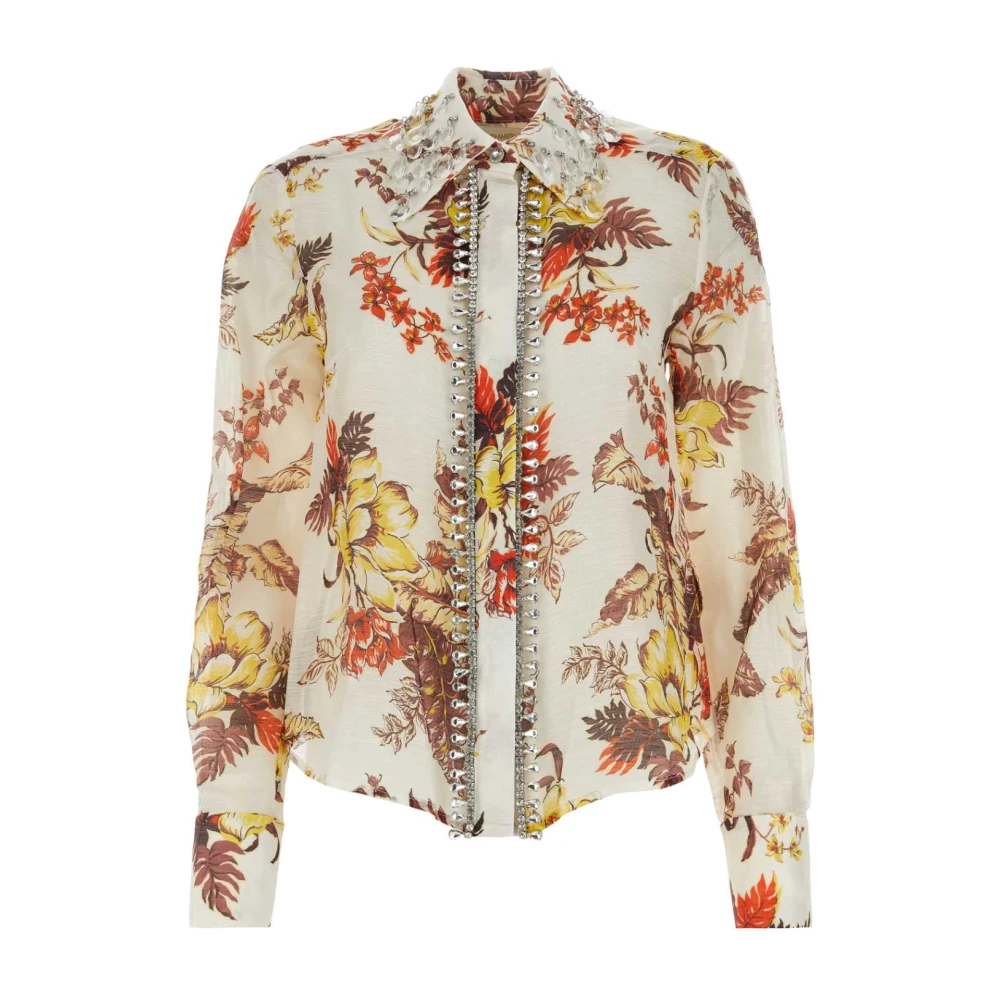 Zimmermann Tropische Matchmaker Linnen Blend Shirt Multicolor Dames