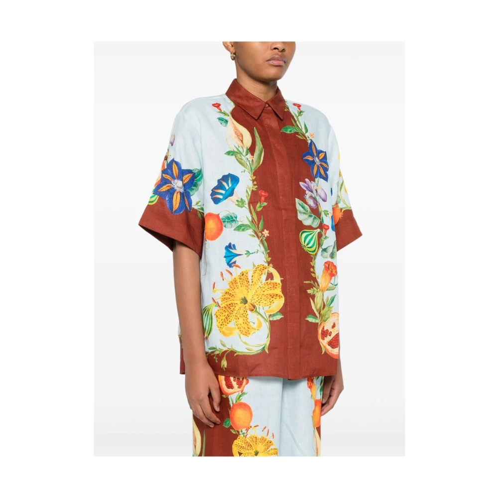 Alemais Blauwe Knoopsluiting Bewuste Jurk Multicolor Dames