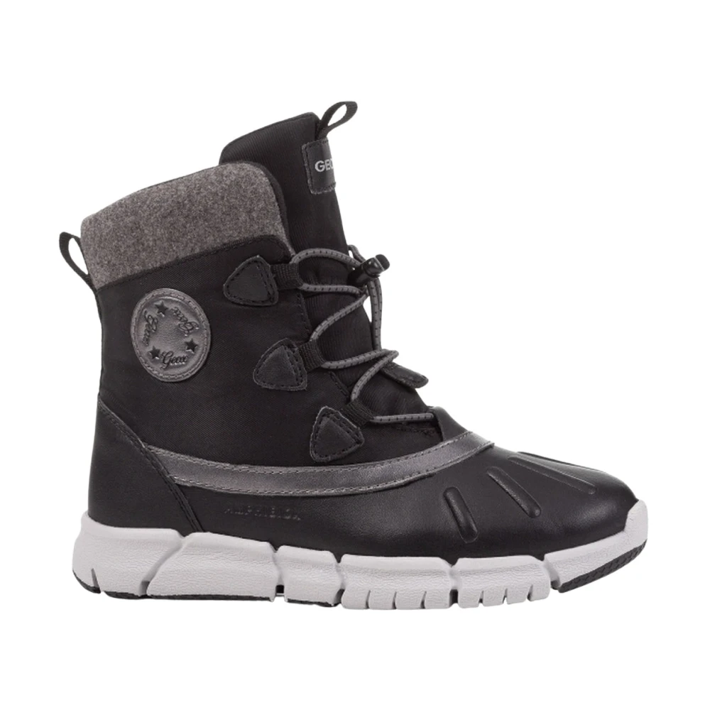 Geox Girls Black Kids Boots Flexyper Ab Size 31 Eu