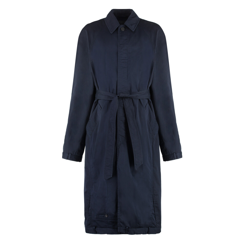 コート BALENCIAGA Midnight Blue Cotton Overcoat Balenciaga Midnight Blue Cotton Overcoat – LOZURI®