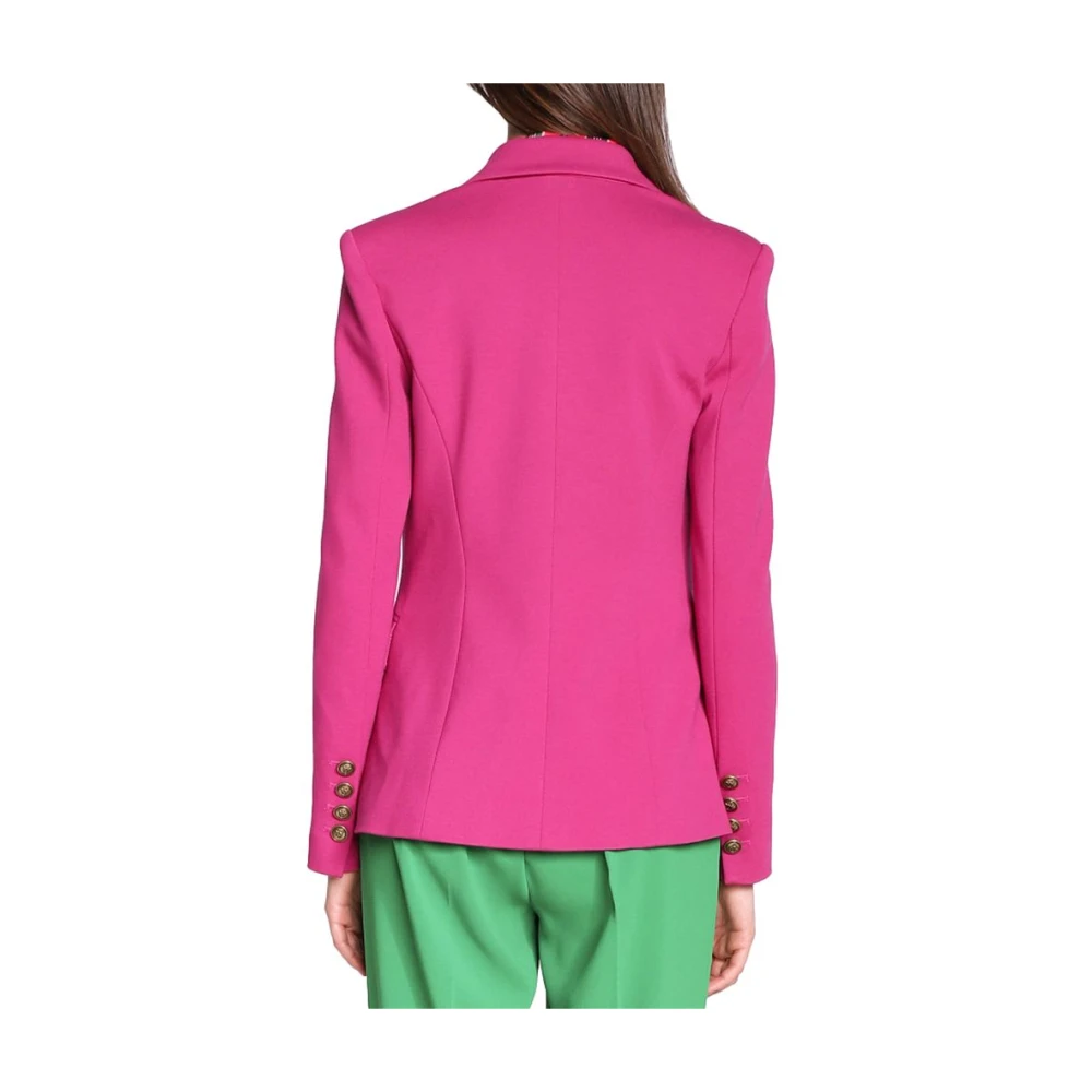 pinko Fuchsia Viscose Blazer voor vrouwen Pink Dames