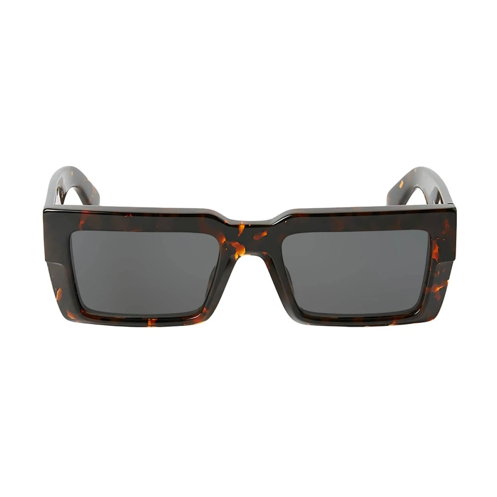 Off White Unisex Brown Rectangular Sunglasses - Sunglasses - One Size - Accessories