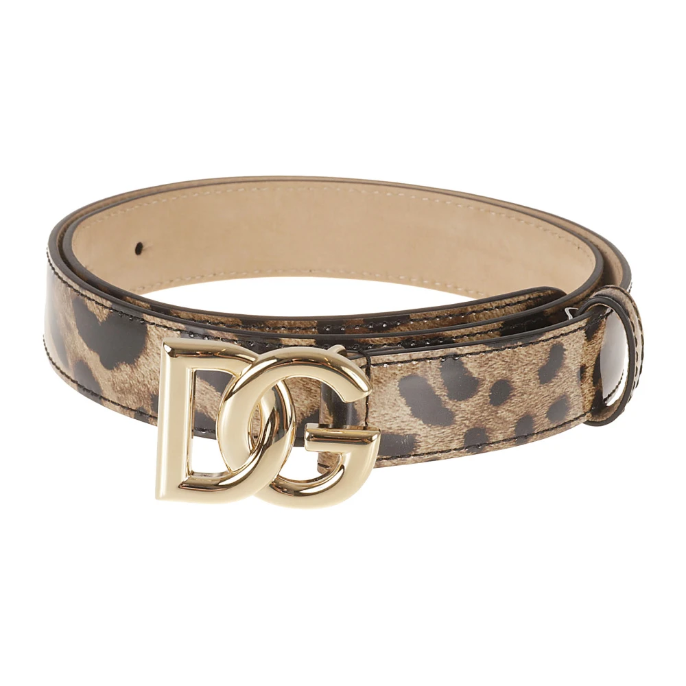 Dolce & Gabbana Women's Brown Belts,, Luxury Leather Belt Medium
