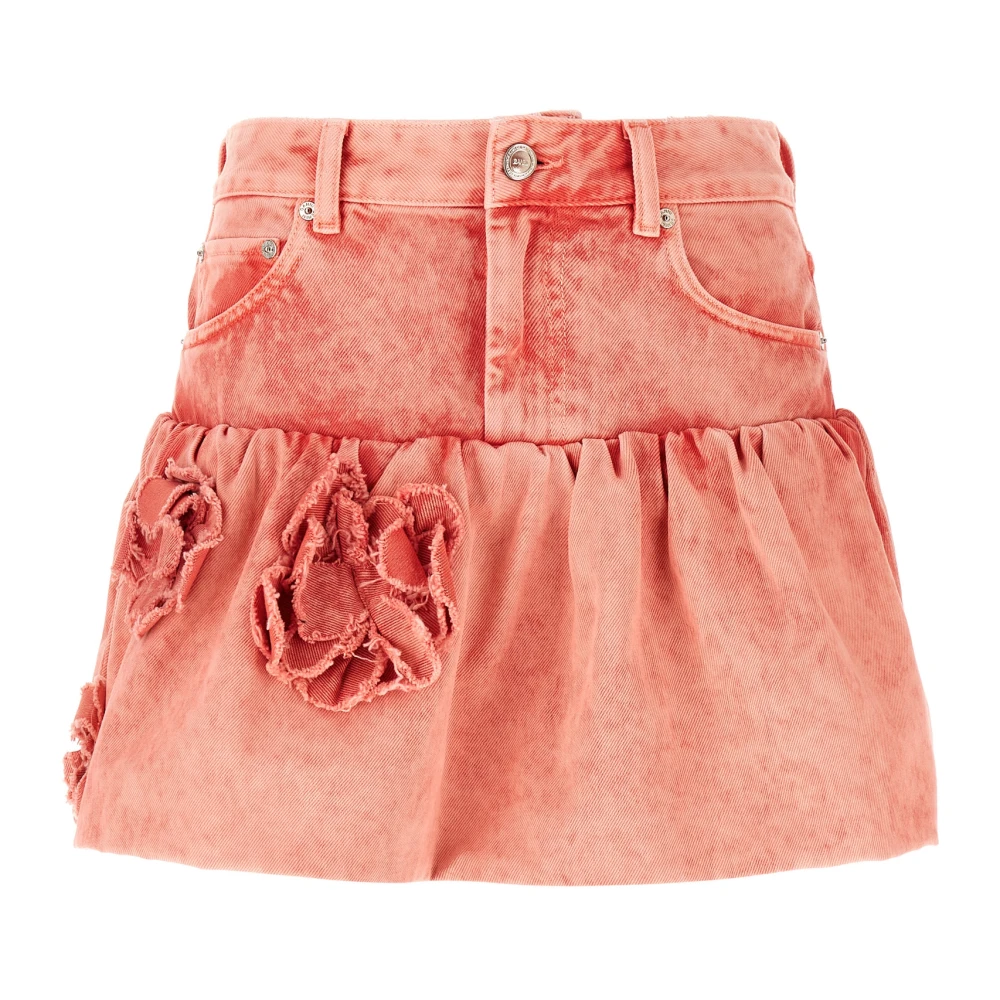 Ganni Women's Pink Denim Skirts, Xs, Skirts