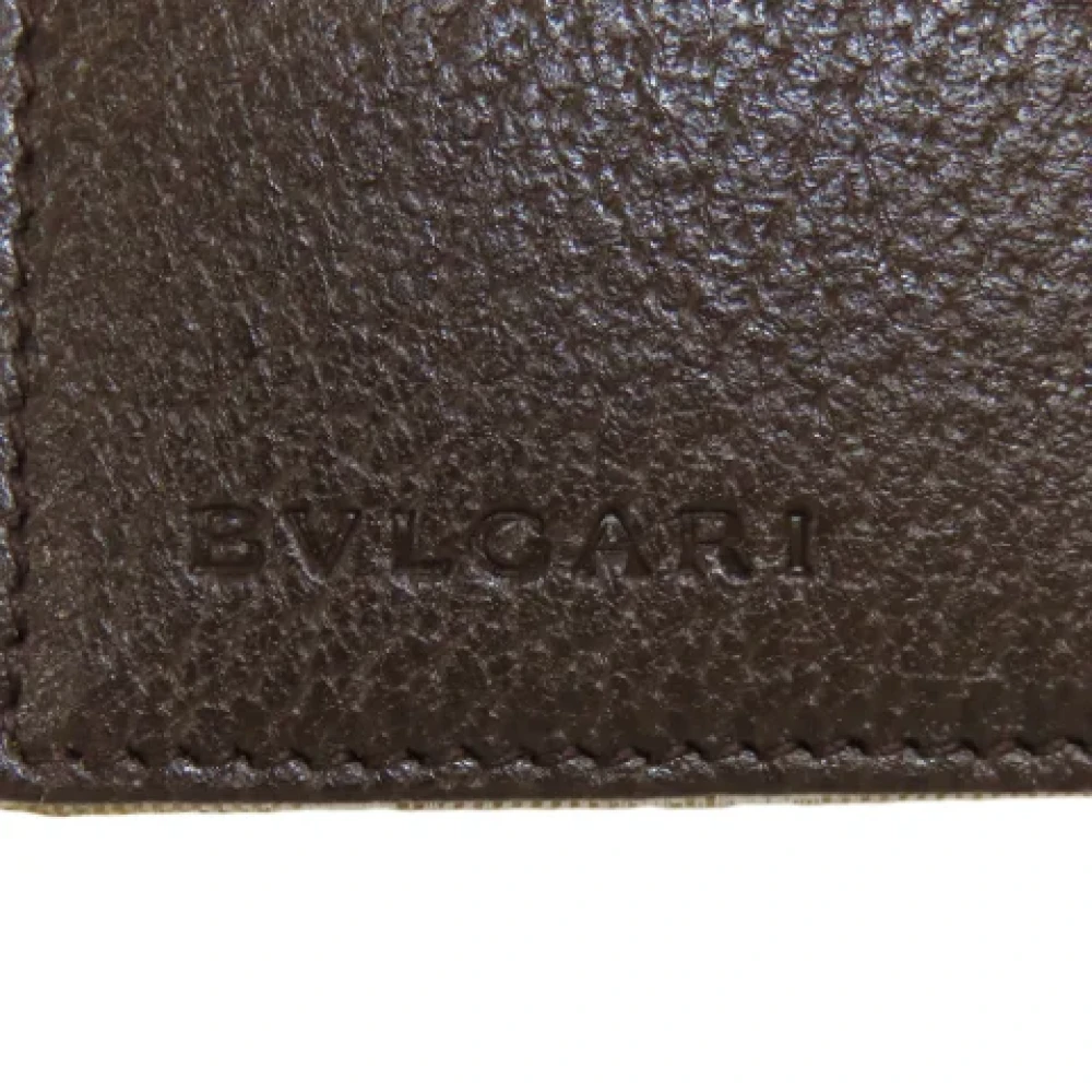 Bvlgari Vintage Pre-owned Canvas wallets Beige Dames