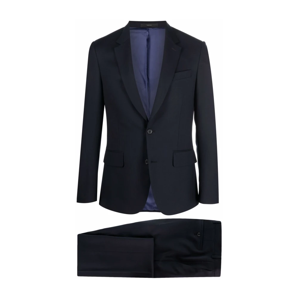 Paul Smith Navy Blauw Aansluitend Pak Blue Heren