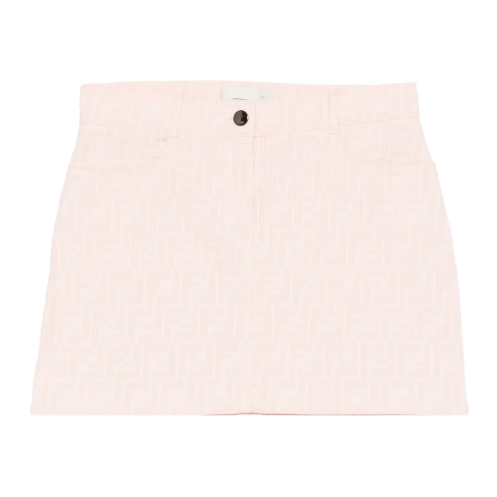 Fendi Girls Pink Ff Skirt - Kids Skirts - 10 Y - Kids