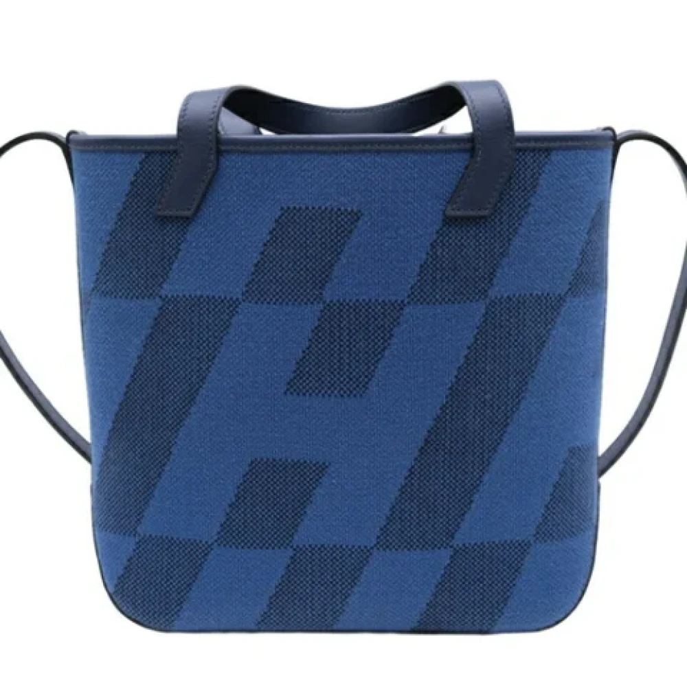 Hermès Vintage Pre-owned Canvas shoulder-bags Blue Dames