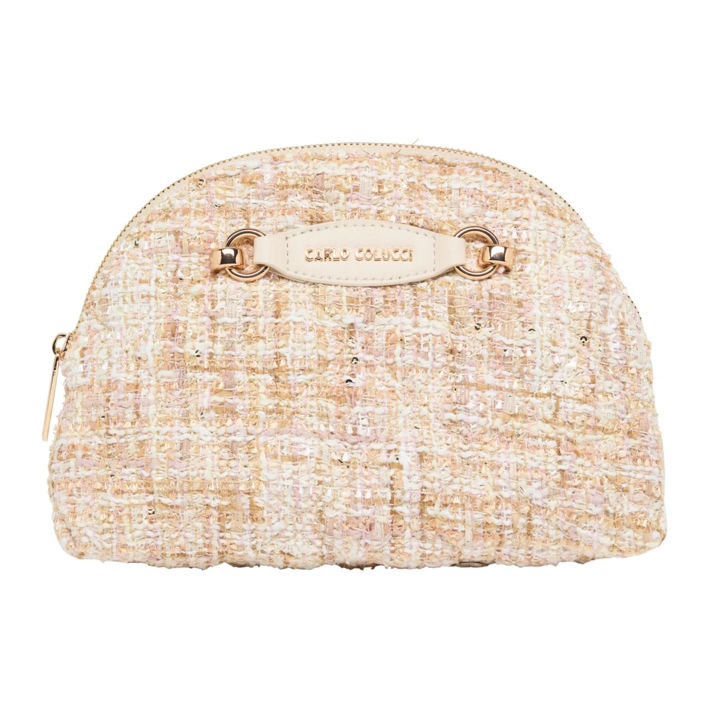 Carlo Colucci Women's Beige Toiletry Bag - Toilet Bags - One Size - Bags