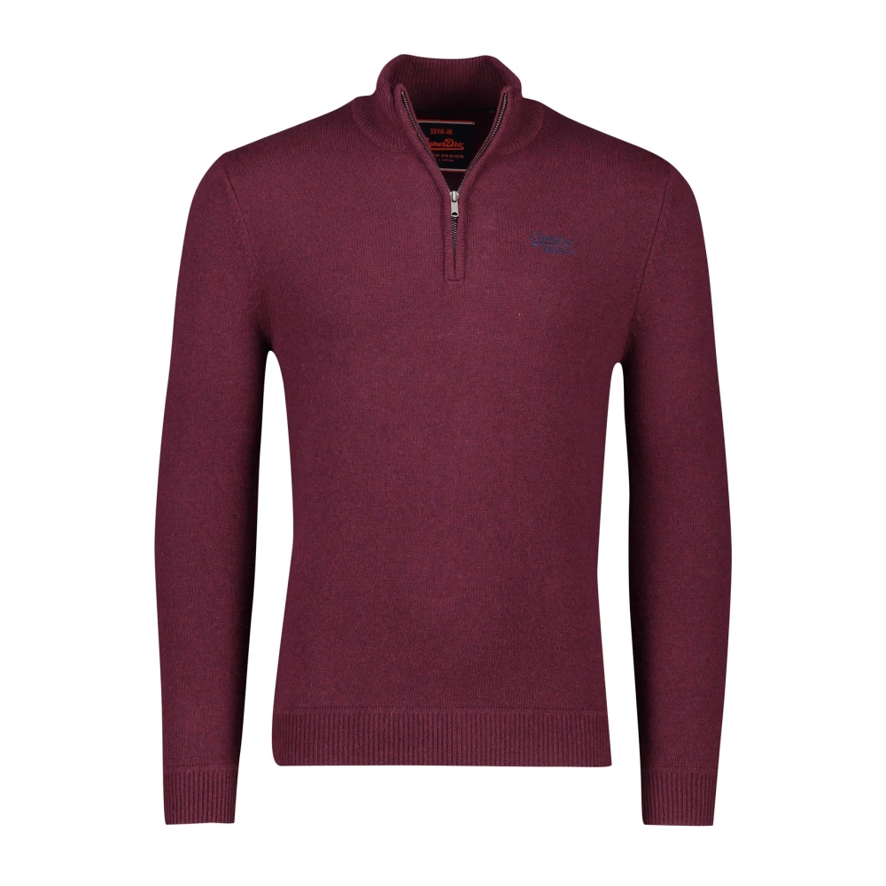 Superdry Bordeaux Gebreide Trui Red Heren